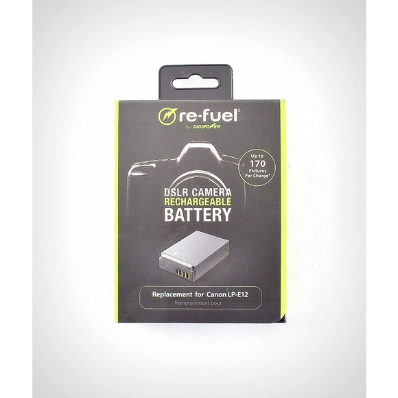 Digipower -Re-Fuel Rechargeable Lithium-Ion Replacement Battery for Canon LP-E12 - Picture 1 of 2